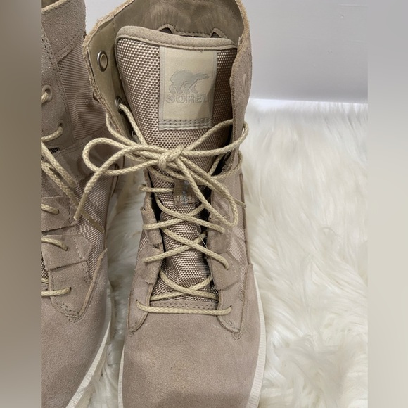 Sorel Women's Caribou OTM Bootie in Ancient Fossil/Chalk waterproof size 9.5 - Picture 4 of 11